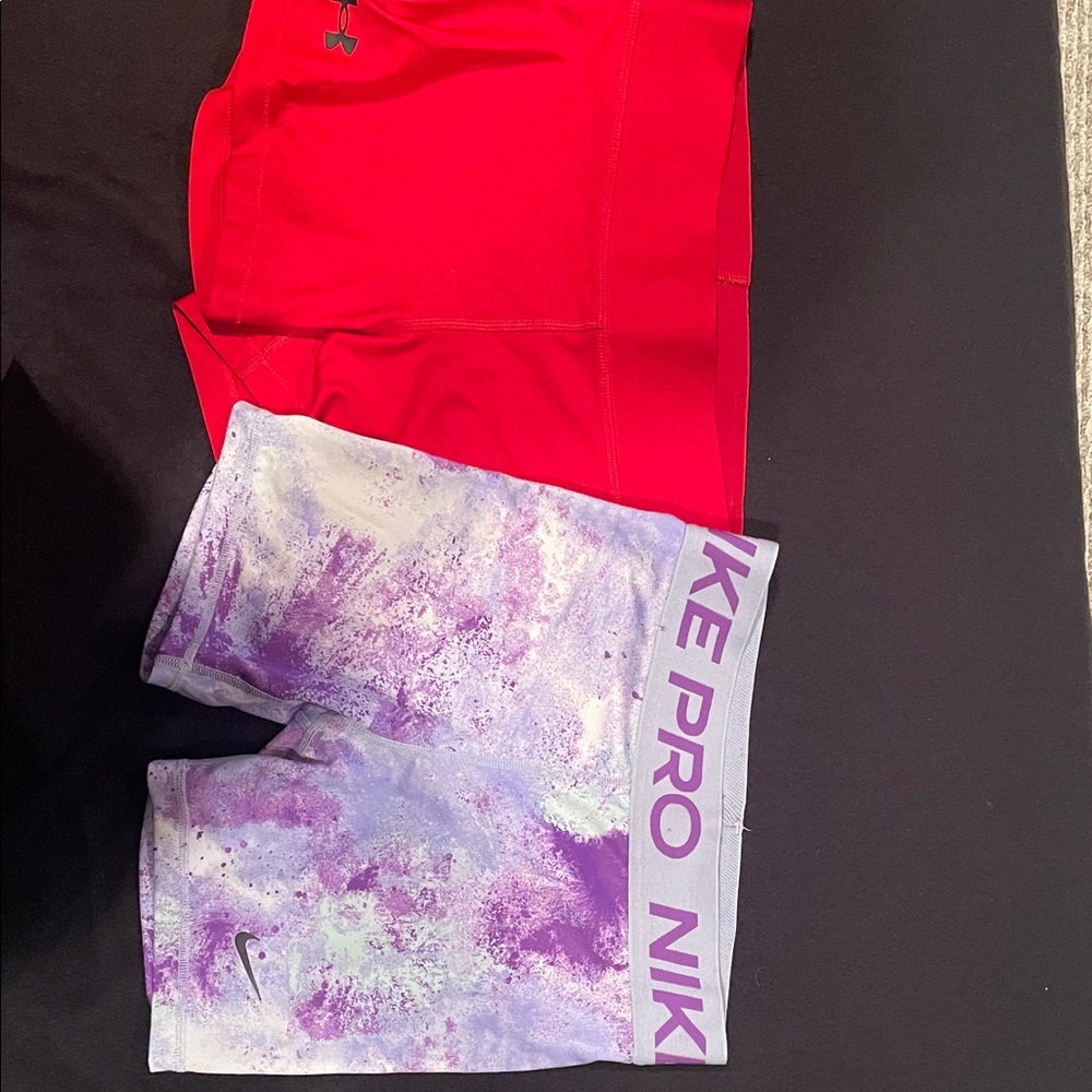 Nike Kids Purple and White Shorts